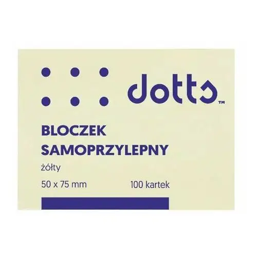 Karteczki samoprzylepne DOTTS 50x75mm 100k. - żółte