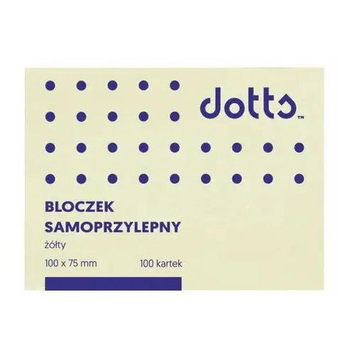 Karteczki samoprzylepne DOTTS 75x100mm 100k. - żółte