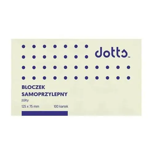 Karteczki samoprzylepne DOTTS 75x125mm 100k. - żółte