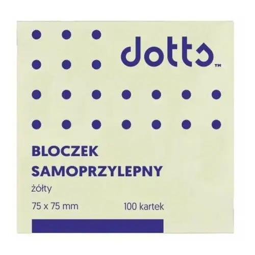 Datura Karteczki samoprzylepne dotts 75x75mm 100k. - żółte