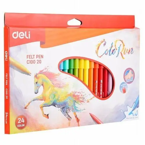 Flamastry pisaki markery mazaki Deli C10020 24 kolory ColoRun