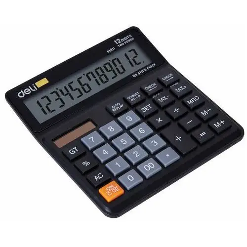 Deli Kalkulator biurowy m011 12-pozycyjny czarny