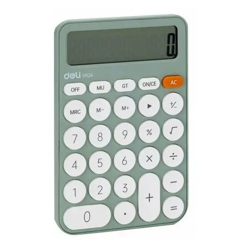 Kalkulator Deli M124 12-pozycyjny zielony do biura, szkoły