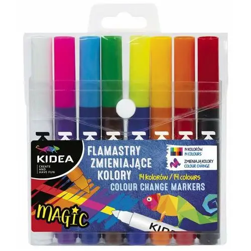 Flamastry zmieniające kolor 8 sztuk, Kidea