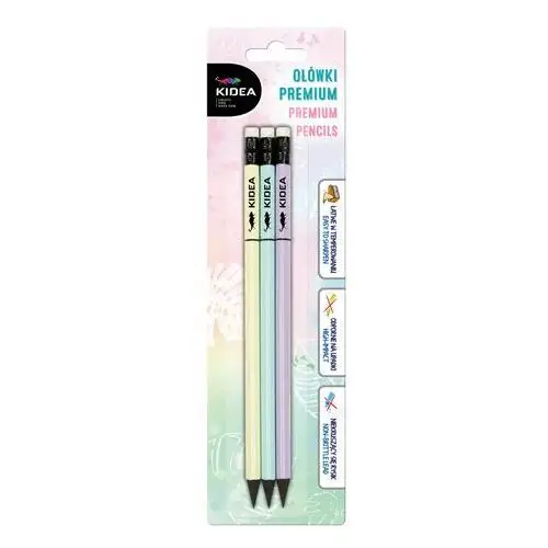 Kidea, Ołówki Premium pastelowe 3 sztuki
