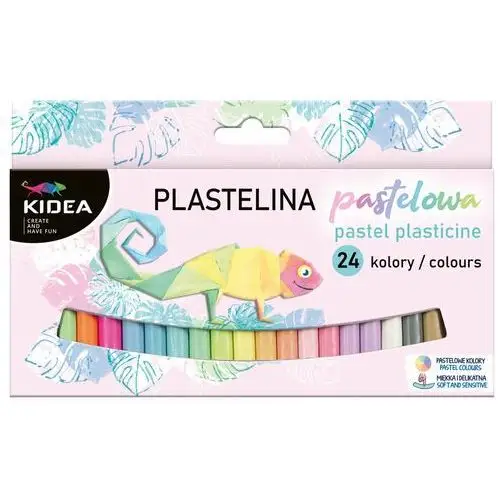 Kidea, Plastelina pastelowa, 24 kolory