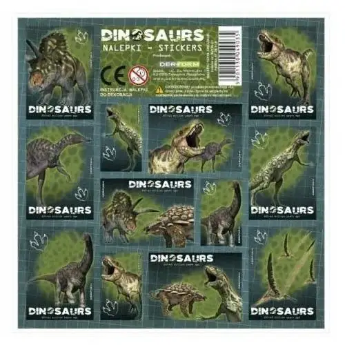 Naklejki nalepki dinozaury 24 szt