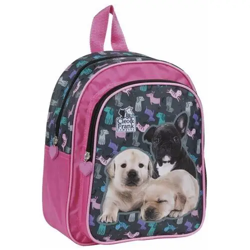 Plecak szkolny dla chłopca i dziewczynki Derform Cleo i Frank pies jednokomorowy