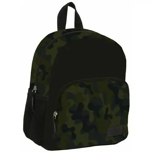 Plecak szkolny dla chłopca i dziewczynki moro Future by BackUp moro jednokomorowy, kolor zielony