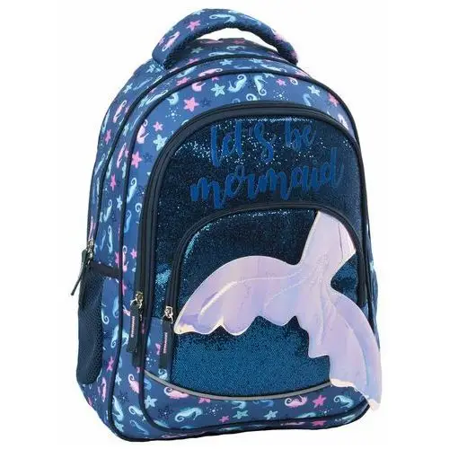 Plecak szkolny dla chłopca i dziewczynki niebieski BackUp trzykomorowy