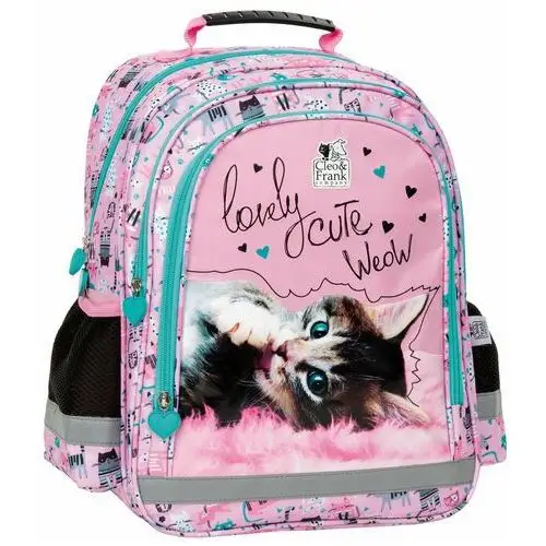 Plecak szkolny dla chłopca i dziewczynki różowy dwukomorowy Derform