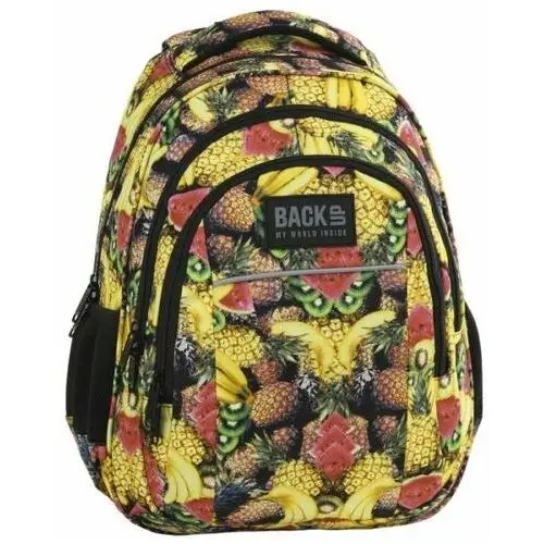 Plecak szkolny dla chłopca zółty Derform BackUp H29 trzykomorowy