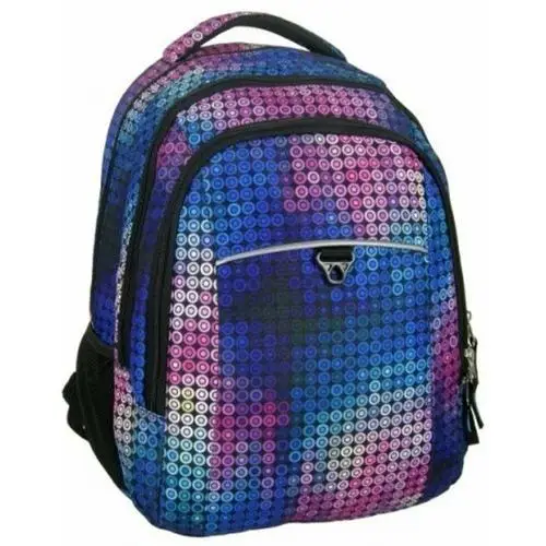 Plecak szkolny dla dziewczynki niebieski Derform Jetbag trzykomorowy