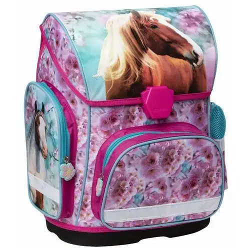 Plecak szkolny dla dziewczynki różowy konie jednokomorowy Derform