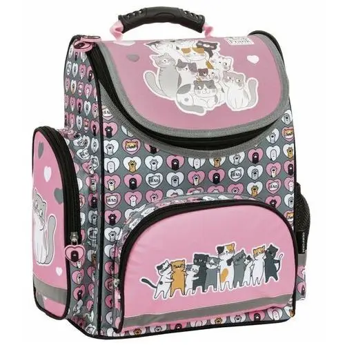 Plecak szkolny dla dziewczynki różowy pakaniemowlaka kot wielokomorowy Derform
