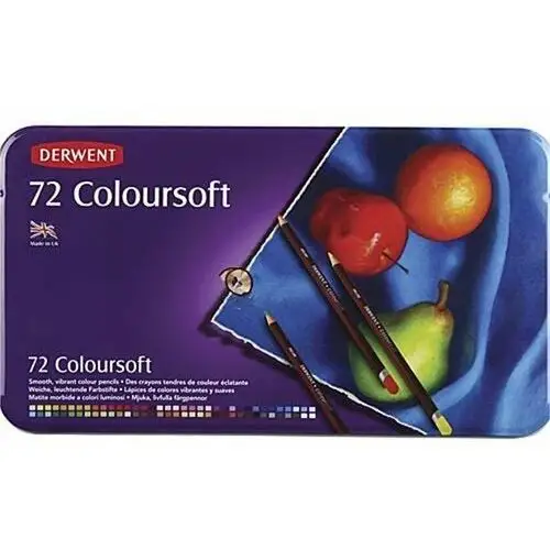 Derwent Kredki miękkie coloursoft komplet 72 kolorów 701029