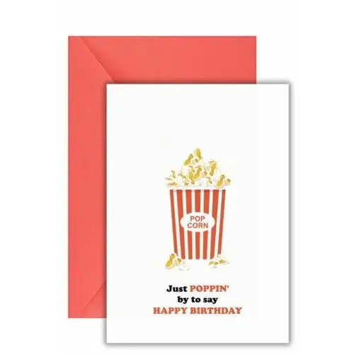 Kartka na urodziny popcorn Design your wedding