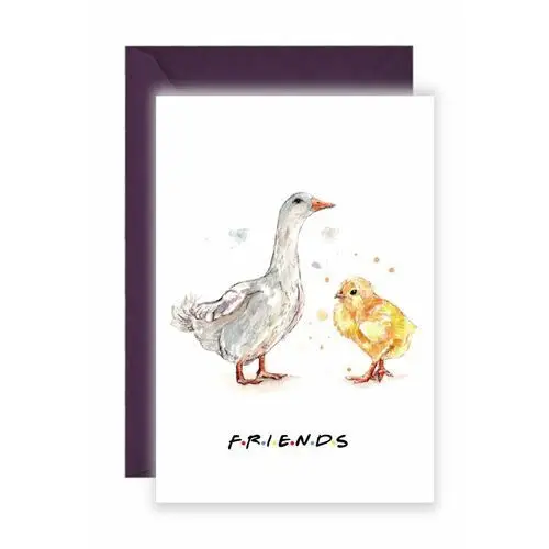 Kartka na urodziny Przyjaciele Kurczak i Kaczka / Friends Chick & Duck