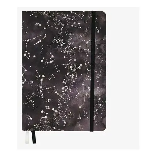 Starry Night - notatnik A5, bullet journal, planer w kropki, notes miękka oprawa, biały i czarny papier 120g/m2
