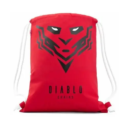 Worko-plecak DIABLO CHAIRS z kieszenią Worek Plecak Gadżet dla graczy czerwony