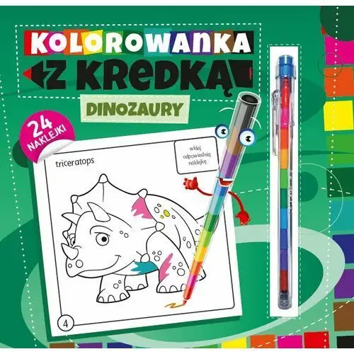 Dinozaury. Kolorowanka z kredką