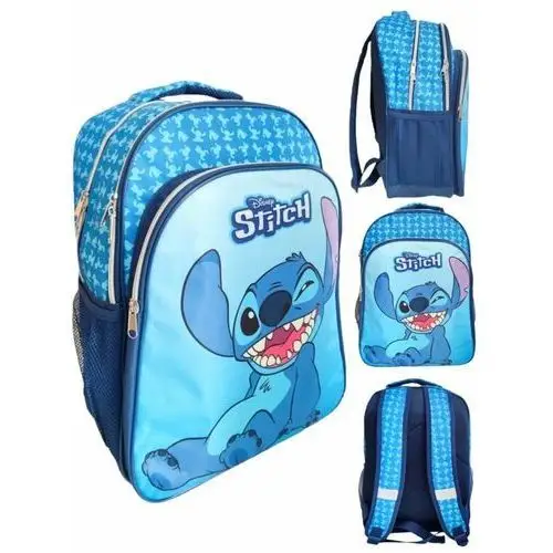 Disney Duży plecak szkolny trzy komorowy dziecięcy stitch