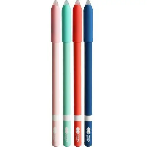 Długopis usuwalny TRENDY, 0,5 mm, niebieski, 4 sztuki na blistrze, Happy Color