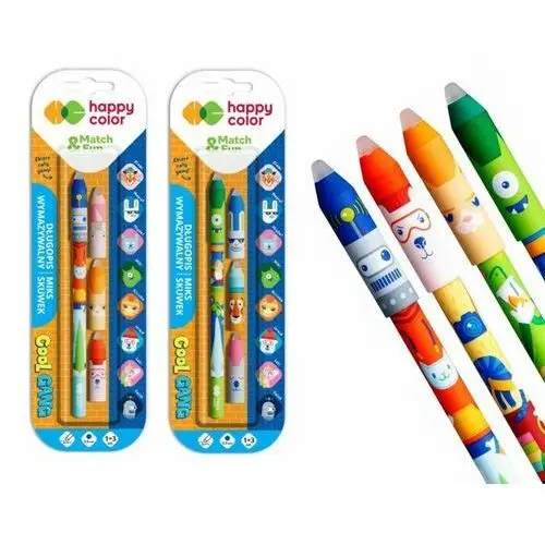Długopis wymazywalny + 3 skuwki Cool Gang Happy Color