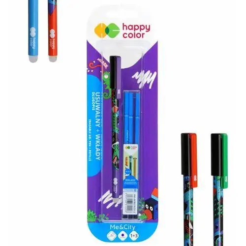 Długopis wymazywalny + wkłady me&city blister happy color Gdd grupa dystrybucyjna daccar