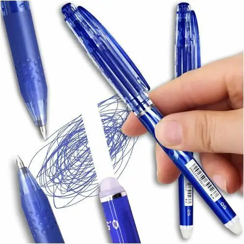 Domowyświat Długopis żelowy ścieralny z gumką zmazywalny 0,5mm zestaw 10 sztuk