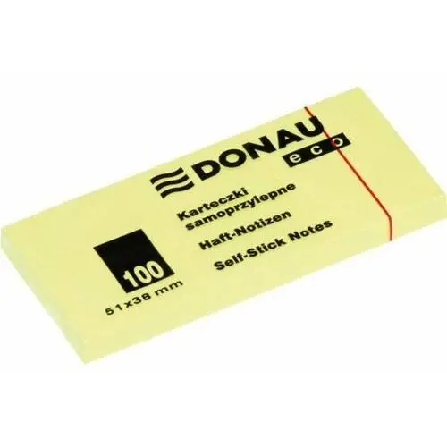 Donau Karteczki samoprzylepne eco 51 x 38 mm żółte
