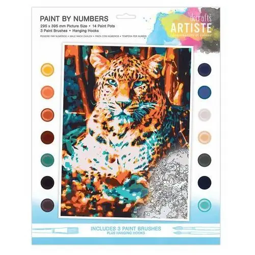 Dpcraft Duży zestaw do malowania po numerach artiste resting leopard