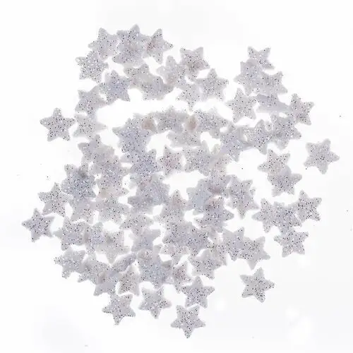 Dpcraft Gwiazdki z brokatem 1,1 cm 96szt. białe dalprint