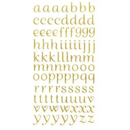 Dpcraft Naklejki brokatowe - alfabet, 90 szt