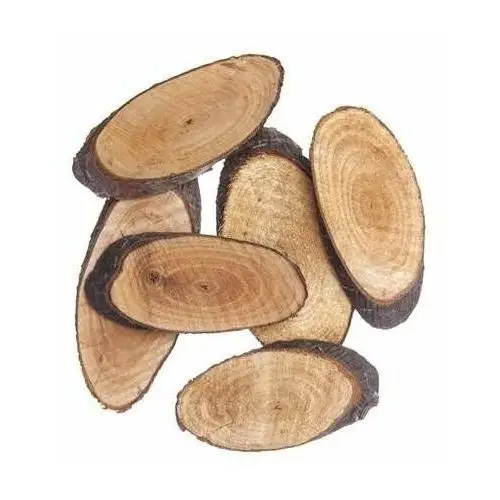 Plastry drewna owalne, 5-8 cm, 6 sztuk