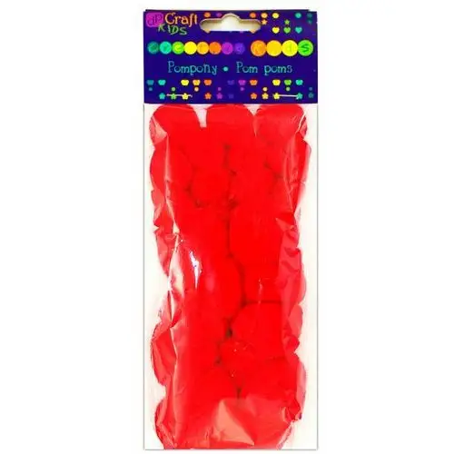Pompony akrylowe Czerwone (24 szt.) KSPO-016 Dalprint