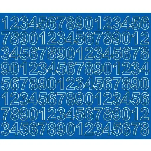 Cyfry samoprzylepne 2 cm niebieski matowy - Matowa