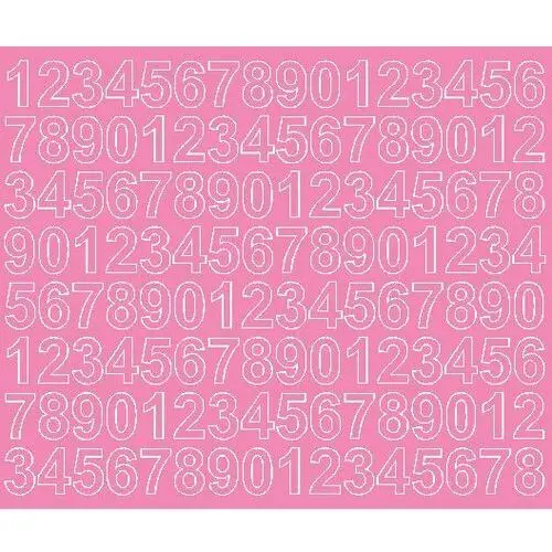 Cyfry samoprzylepne 2 cm różowy z połyskiem