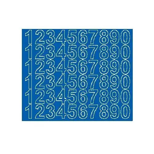 Cyfry samoprzylepne 3 cm niebieski matowy - Matowa