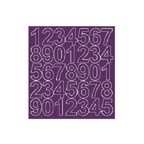 Cyfry samoprzylepne 4 cm fioletowy z połyskiem Drago