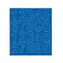 Cyfry samoprzylepne 5 cm niebieski matowy - matowa Drago Sklep