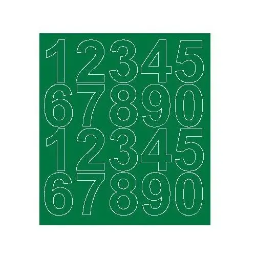 Drago Cyfry samoprzylepne 5 cm zielone z połyskiem - błyszcząca