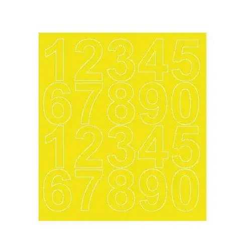 Cyfry samoprzylepne 5 cm żółty z połyskiem