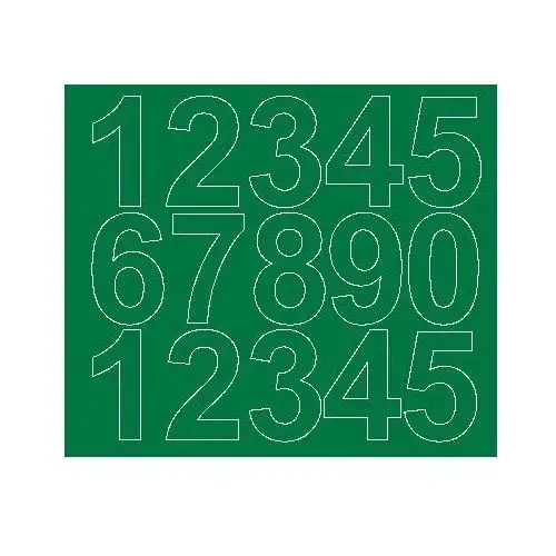 Cyfry samoprzylepne 6 cm zielone matowy - matowa Drago