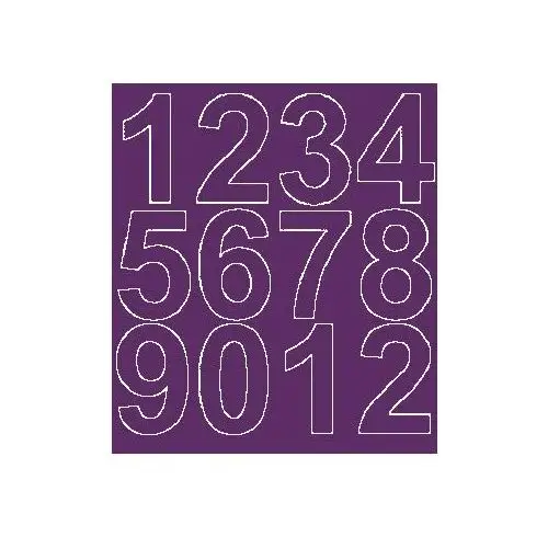 Cyfry samoprzylepne 7 cm fioletowy z połyskiem