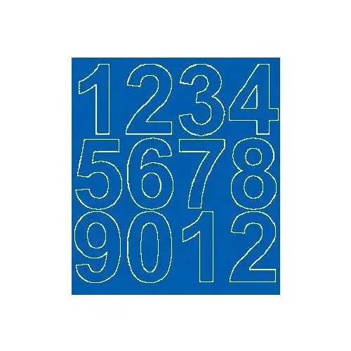 Cyfry samoprzylepne 7 cm niebieski matowy - Matowa