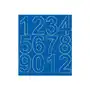 Cyfry samoprzylepne 7 cm niebieski matowy - Matowa Sklep