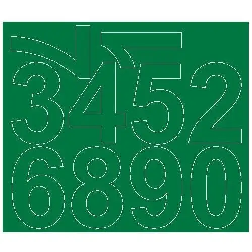 Cyfry samoprzylepne 8 cm zielone matowy - Matowa