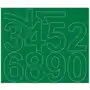 Cyfry samoprzylepne 8 cm zielone matowy - Matowa Sklep