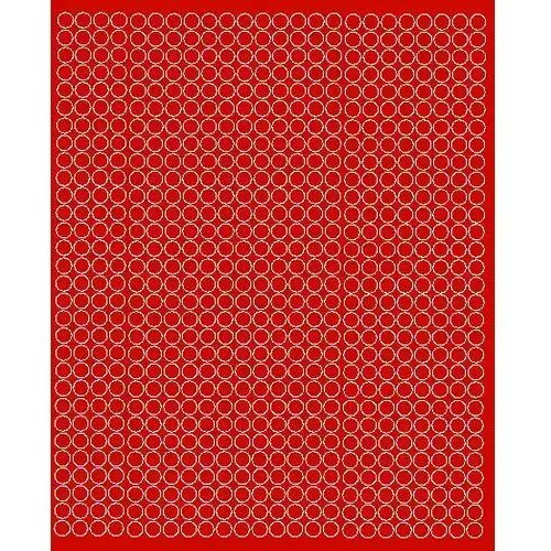 Drago Koła grochy samoprzylepne, czerwone matowe, 7 mm, 720 sztuk